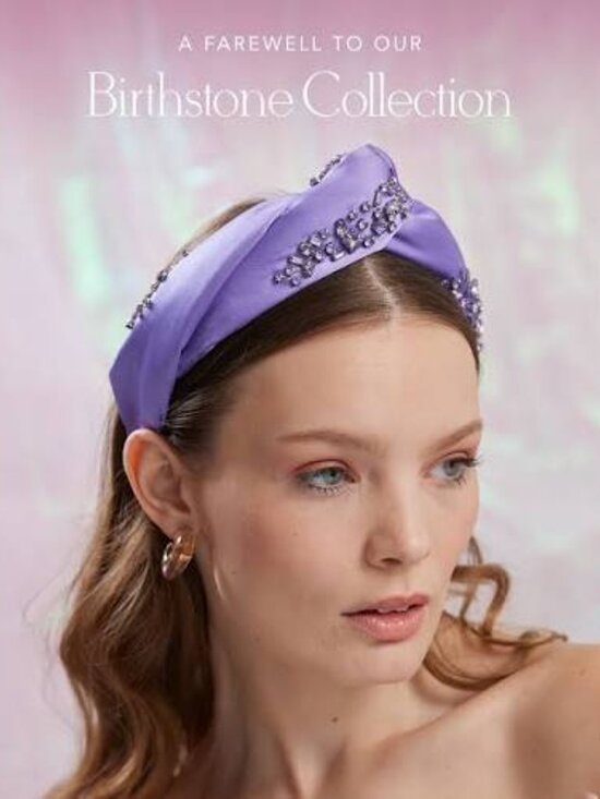 New Lele Sadoughi JUNE ALEXANDRITE Marlene Jeweled Birthstone Headband NWT main image 4
